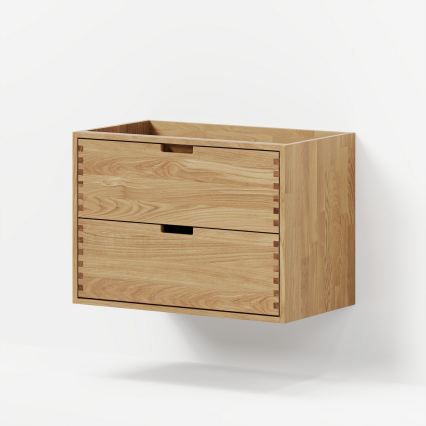 Dulap pentru lavoar GRIBSKOV, 80 cm, bej/stejar