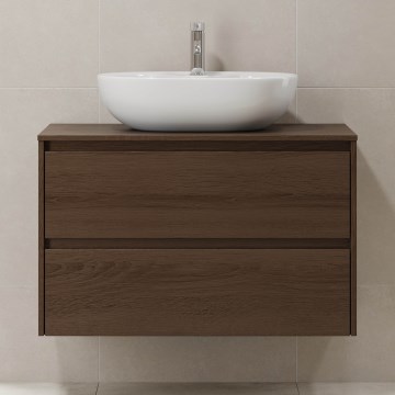 Dulap pentru lavoar TRONDHEIM 90x57x46 cm nuc