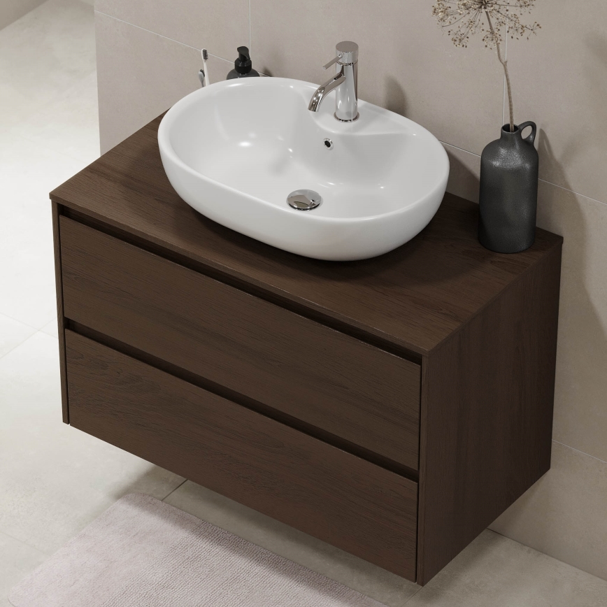 Dulap pentru lavoar TRONDHEIM 90x57x46 cm nuc