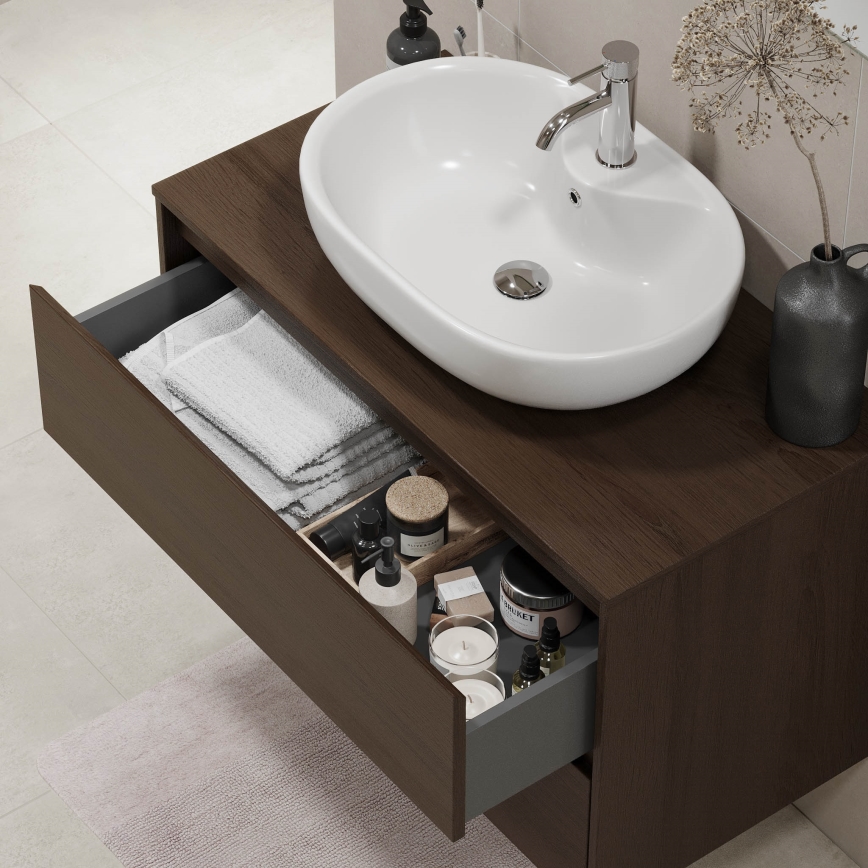 Dulap pentru lavoar TRONDHEIM 90x57x46 cm nuc