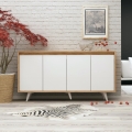 Dulap SHANS 86x140 cm maro/alb