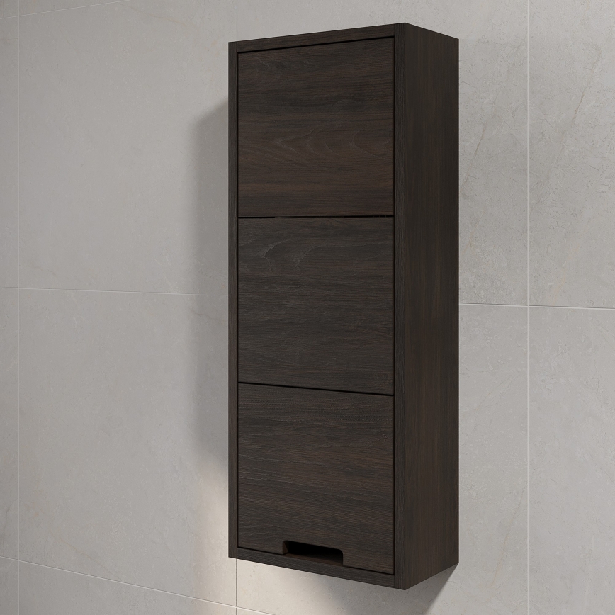 Dulap suspendat pentru baie GRIBSKOV, 90 cm, maro/stejar
