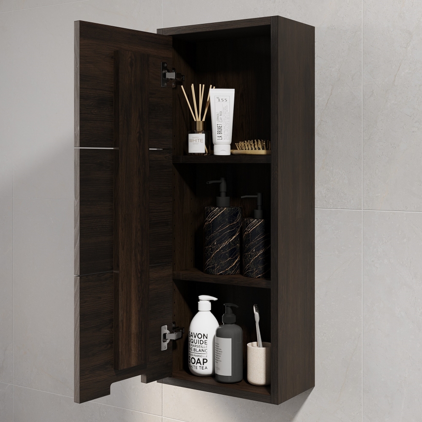 Dulap suspendat pentru baie GRIBSKOV, 90 cm, maro/stejar