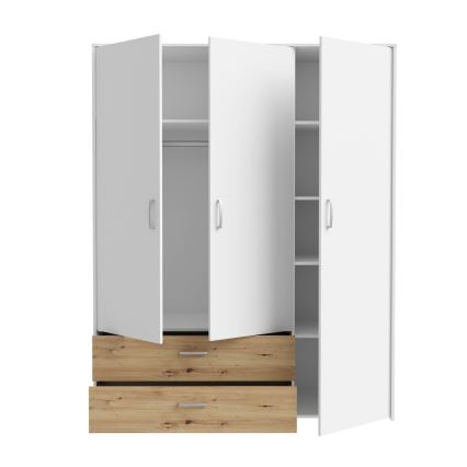 Dulap URO 152x190 cm stejar artisan/alb