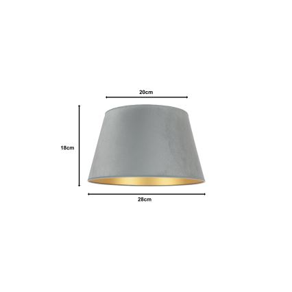 Duolla - Abajur pentru lampă de birou CONE M E27, diametru 28 cm, gri