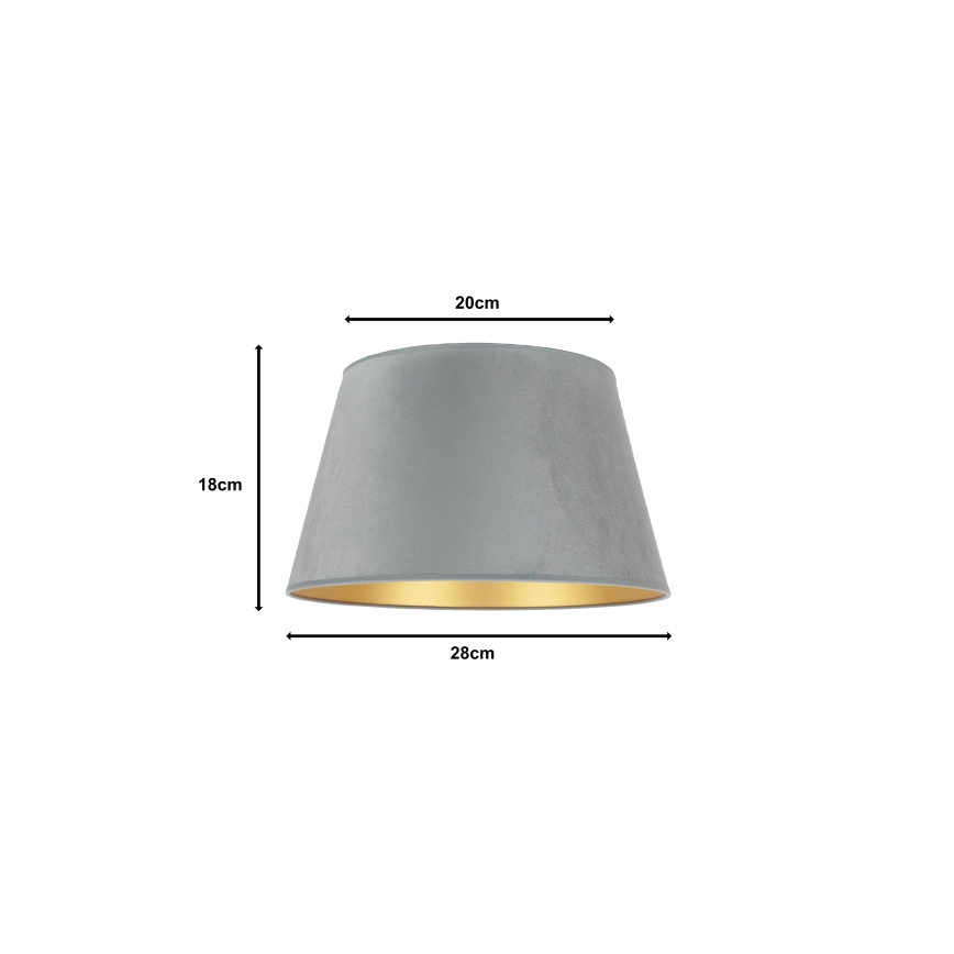 Duolla - Abajur pentru lampă de birou CONE M E27, diametru 28 cm, gri