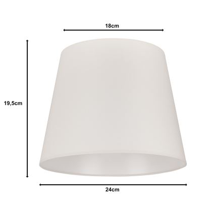 Duolla - Abajur pentru lampă de birou CLASSIC M E27, diametru 24 cm, crem
