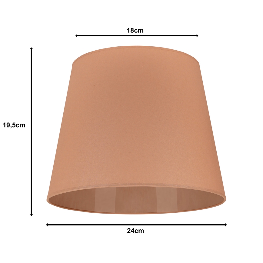 Duolla - Abajur pentru lampă de birou CLASSIC M E27, diametru 24 cm, maro