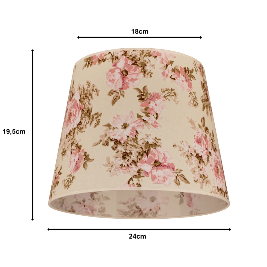 Duolla - Abajur pentru lampă de birou CLASSIC M E27 pr. 24 cm roz