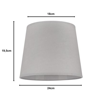 Duolla - Abajur pentru lampă de birou CLASSIC M E27, diametru 24 cm, gri
