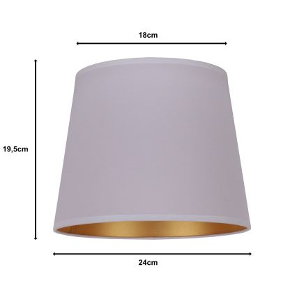 Duolla - Abajur pentru lampă de birou CLASSIC M E27, diametru 24 cm, gri