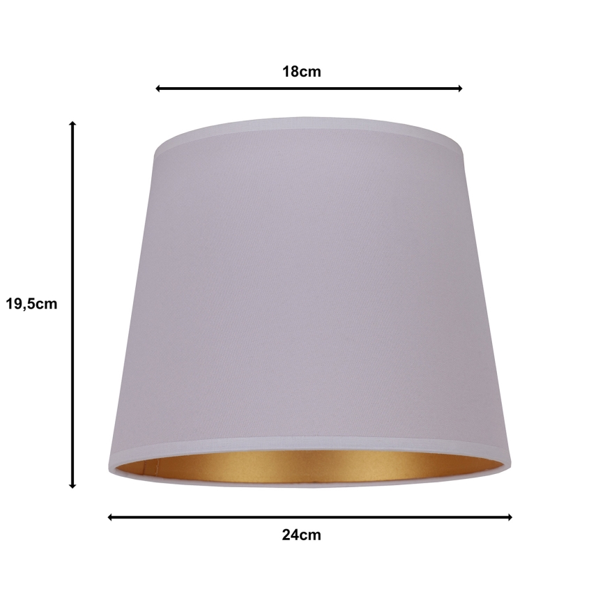 Duolla - Abajur pentru lampă de birou CLASSIC M E27, diametru 24 cm, gri