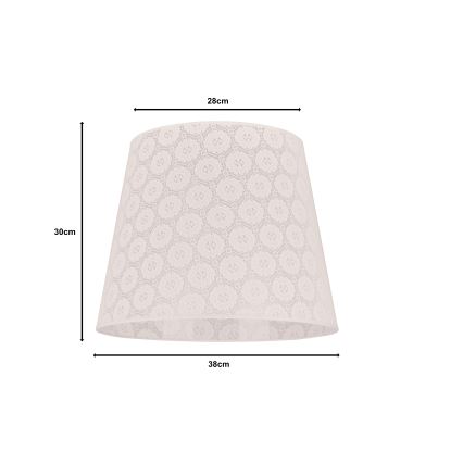 Duolla - Abajur pentru lampă de podea CLASSIC L E27, diametru 38 cm, alb