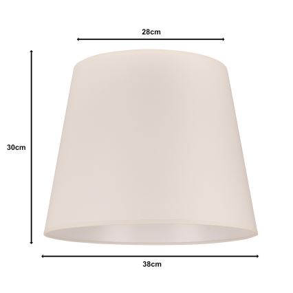 Duolla - Abajur pentru lampă de podea CLASSIC L E27, diametru 38 cm, crem