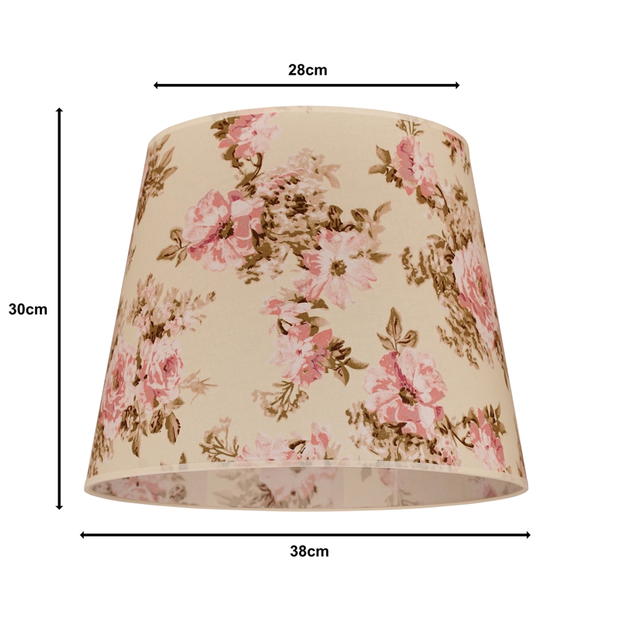 Duolla - Abajur pentru lampă de podea CLASSIC L E27, diametru 38 cm, culoare roz