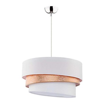 Duolla - Candelabru suspendat pe cablu TRIO 1xE27/40W/230V diam. 45 cm auriu/alb