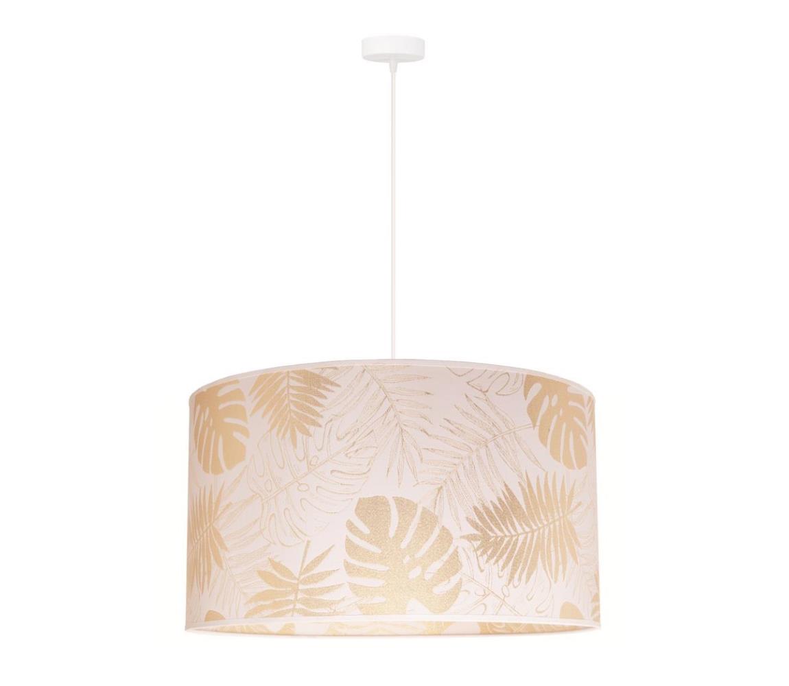 Lustră pe cablu ARECA 1xE27/40W/230V alămie/albă