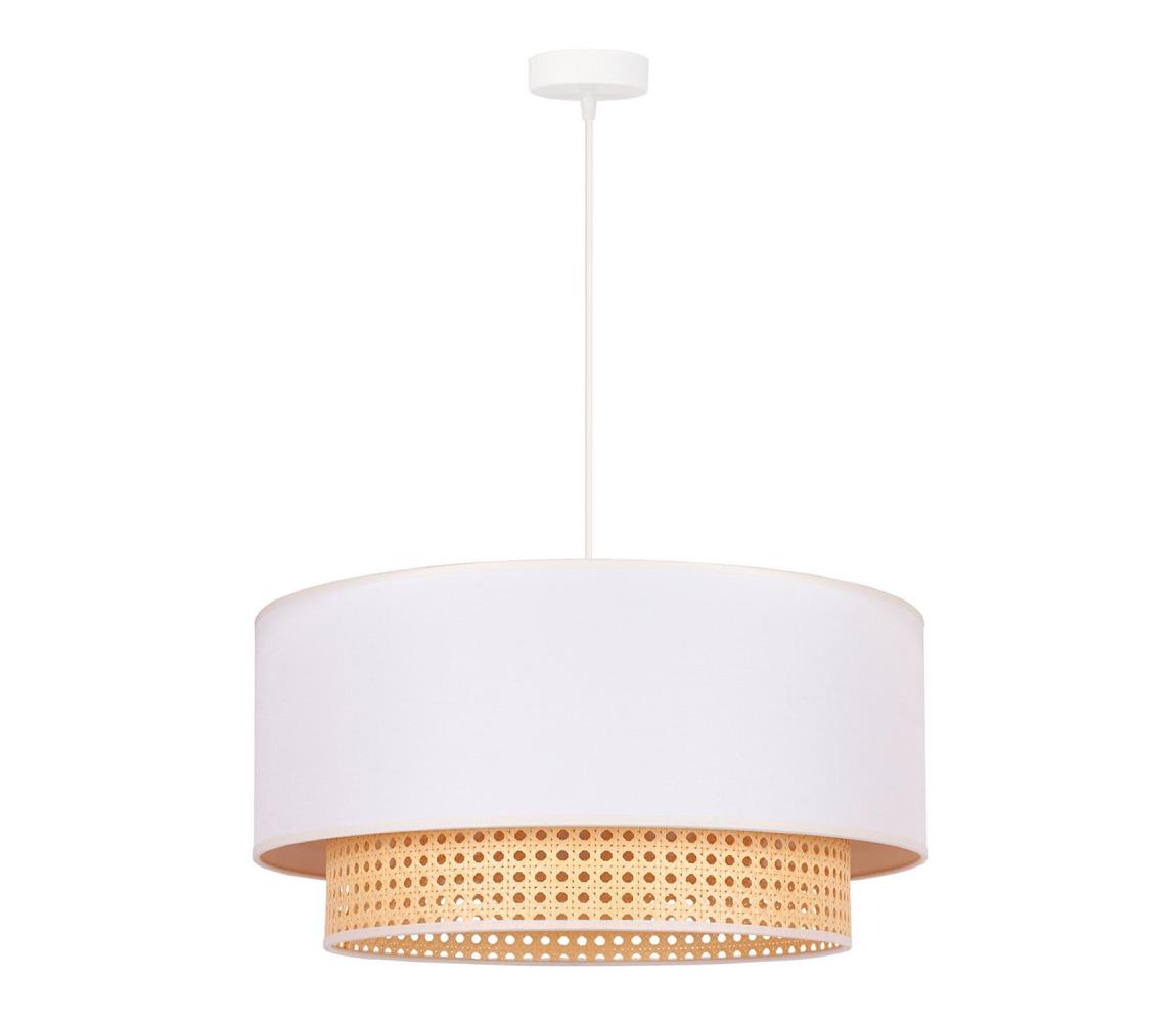- Lustră pe cablu BOHO 1xE27/15W/230V d. 60 cm crem/ratan