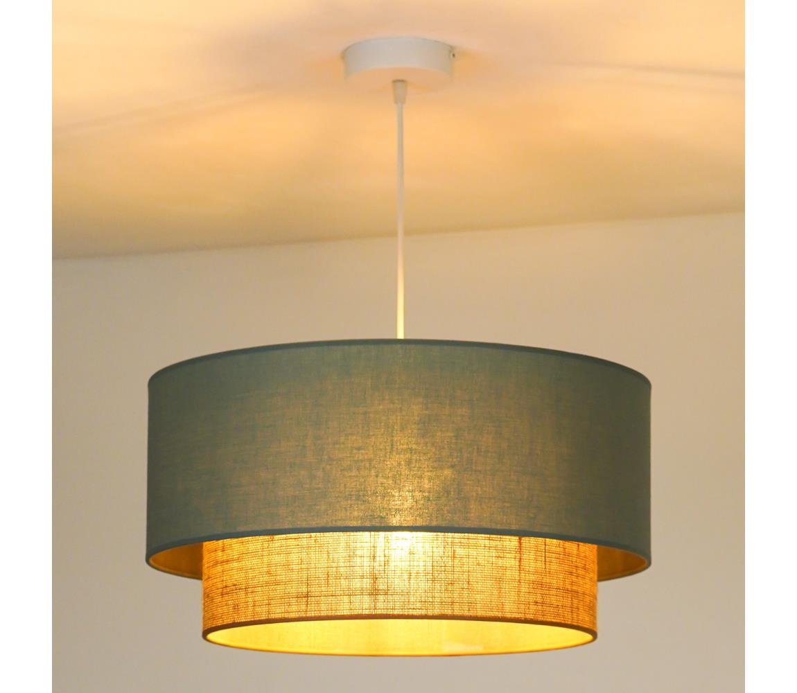 Lustră pe cablu BOHO 1xE27/15W/230V verde/maro