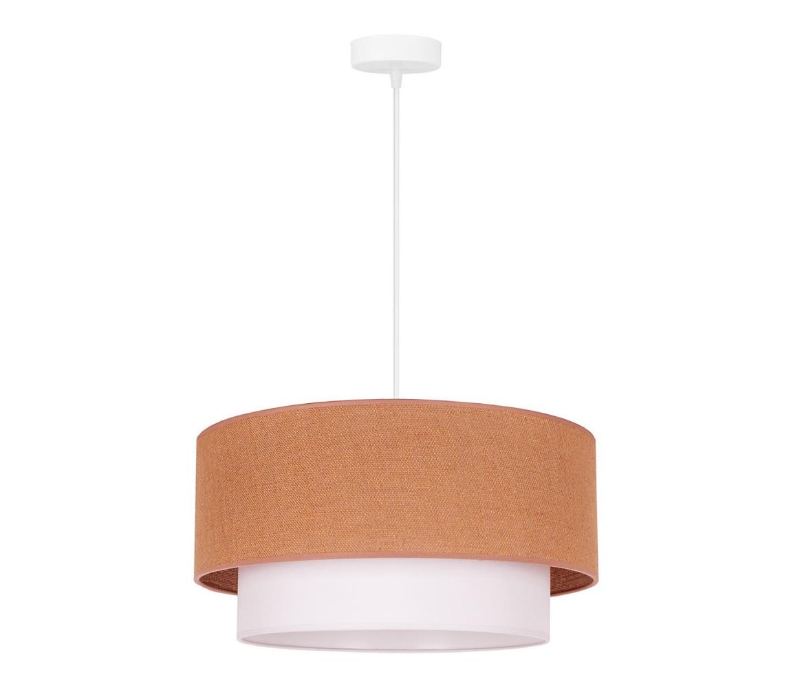 Lustră pe cablu BOHO 1xE27/40W/230V bej/albă