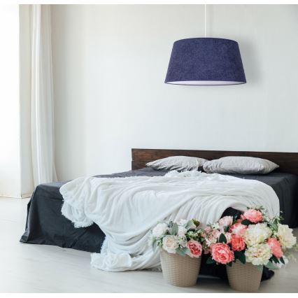 Duolla - Lustră pe cablu BOUCLE 1xE27/15W/230V d. 50 cm albastră