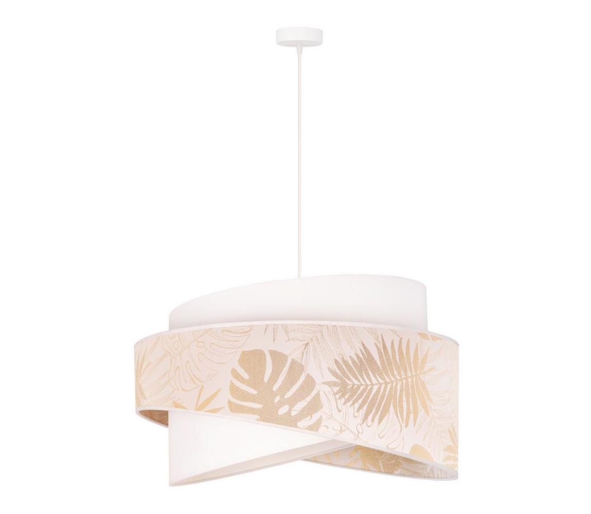 Lustră pe cablu BROOKLYN 1xE27/40W/230V albă/alămie