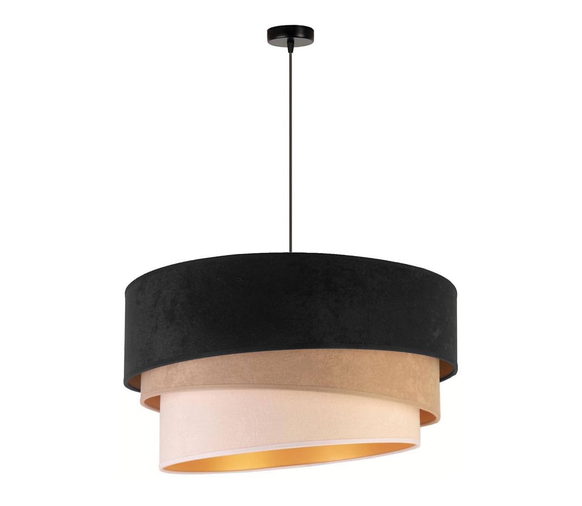 Lustră pe cablu BROOKLYN 1xE27/40W/230V neagră/bej