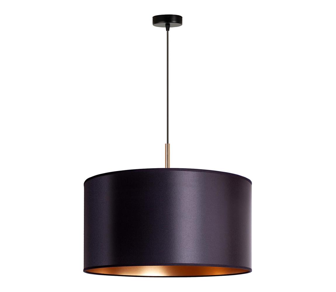 Lustră pe cablu CANNES 1xE27/15W/230V d. 45 cm neagră/cupru