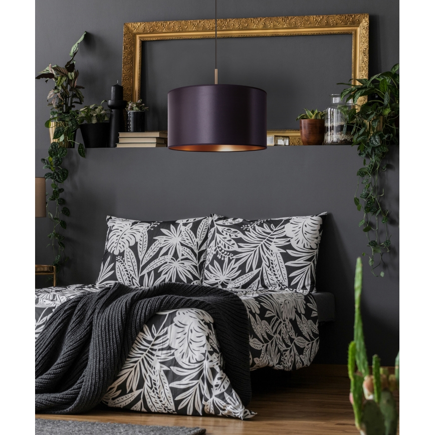 Duolla - Lustră pe cablu CANNES 1xE27/15W/230V d. 45 cm neagră/cupru