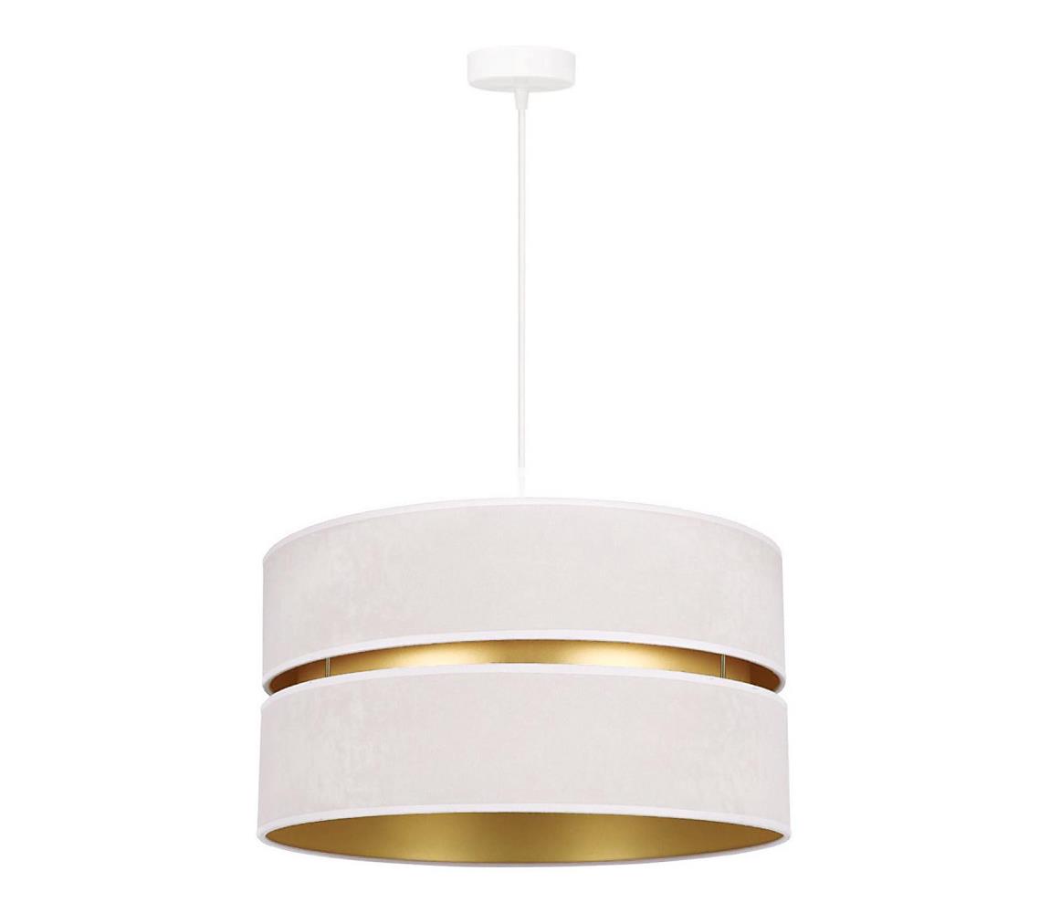 Lustră pe cablu DUO 1xE27/15W/230V bej/auriu