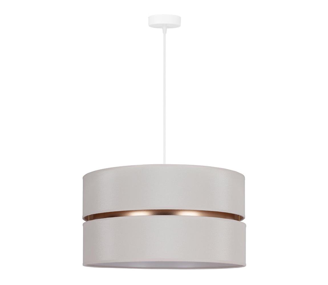 Lustră pe cablu DUO 1xE27/15W/230V crem/auriu