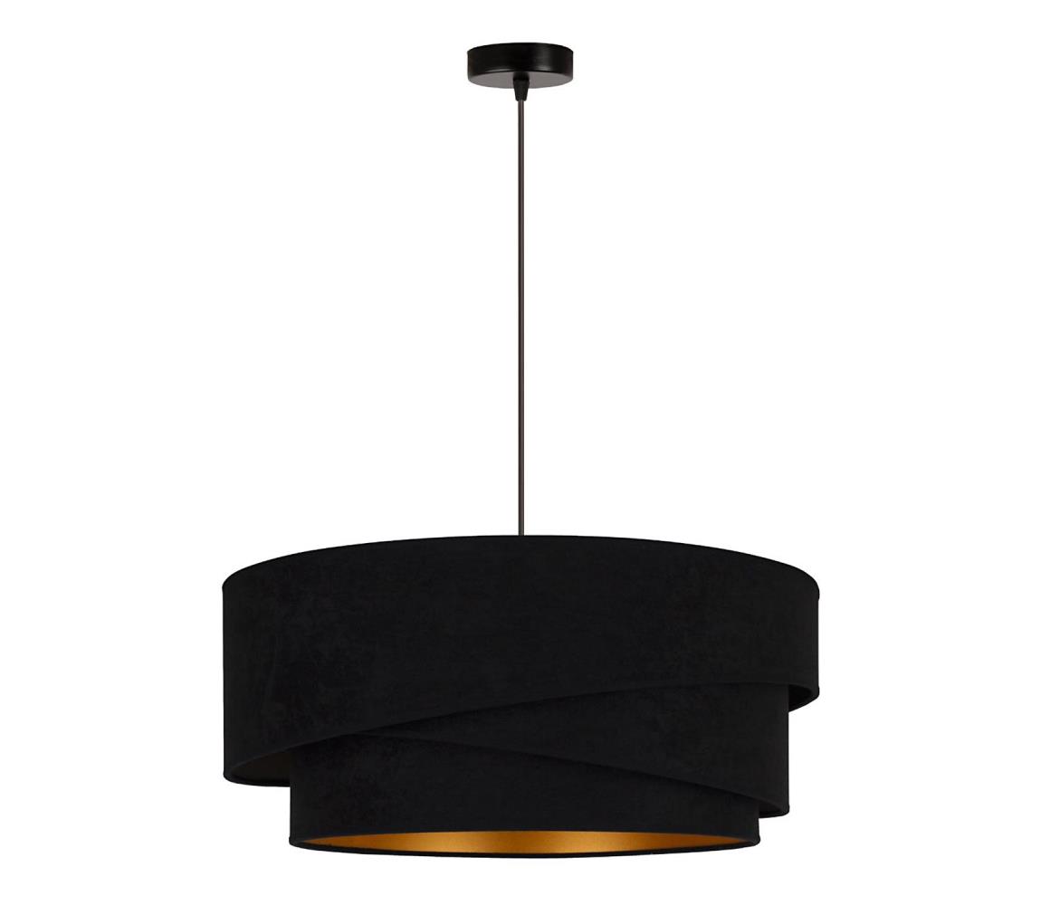 Lustră pe cablu KOBO 1xE27/15W/230V negru/auriu