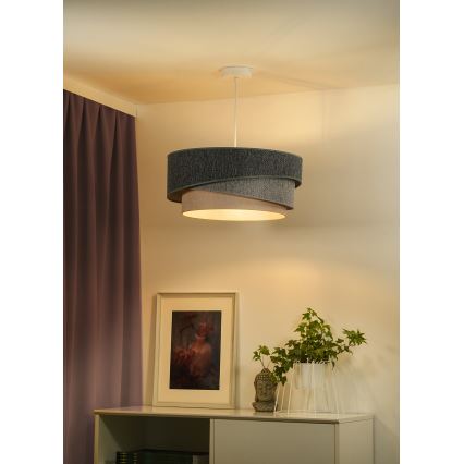 Lustră pe cablu KOBO ECO Duolla RECYCLING 1xE27/15W/230V d. 45 cm verde/gri/crem