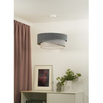 Lustră pe cablu KOBO ECO Duolla RECYCLING 1xE27/15W/230V d. 45 cm verde/gri/crem