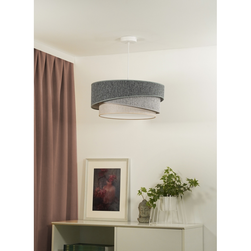 Lustră pe cablu KOBO ECO Duolla RECYCLING 1xE27/15W/230V d. 45 cm verde/gri/crem