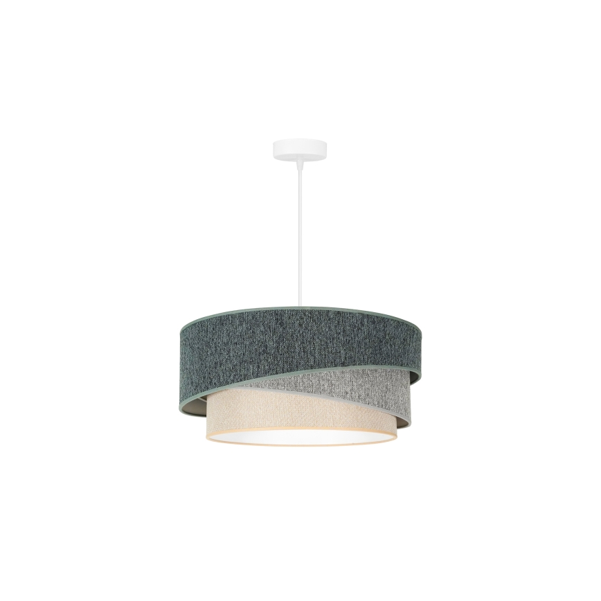 Lustră pe cablu KOBO ECO Duolla RECYCLING 1xE27/15W/230V d. 45 cm verde/gri/crem