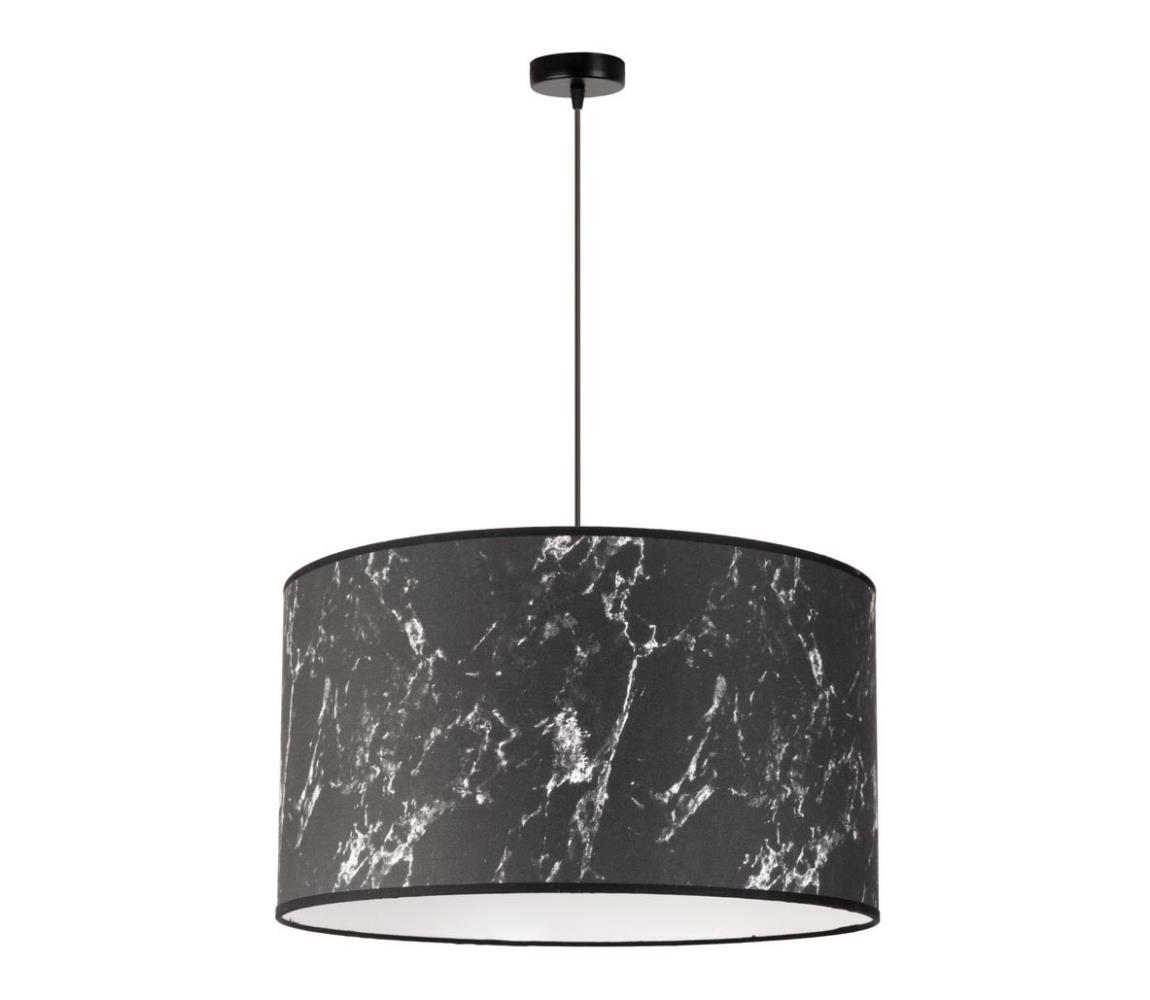 Lustră pe cablu MARBLE 1xE27/40W/230V albă/neagră