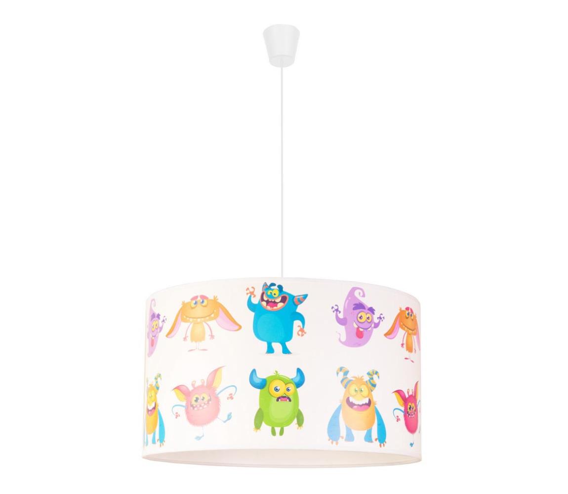 Lustră pe cablu pentru copii PRINT M 1xE27/40W/230V troli