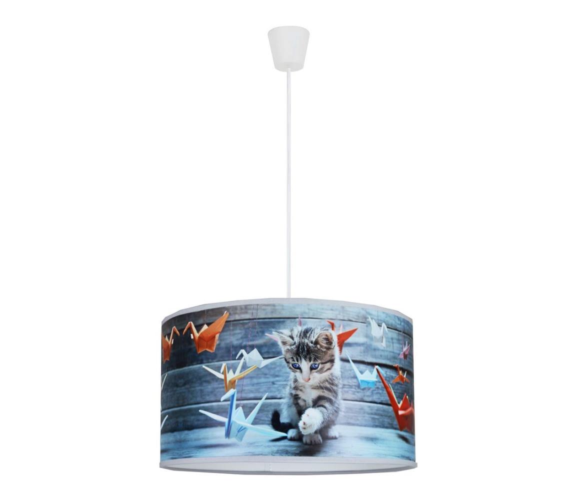 Lustră pe cablu pentru copii SWEET CAT 1xE27/15W/230V