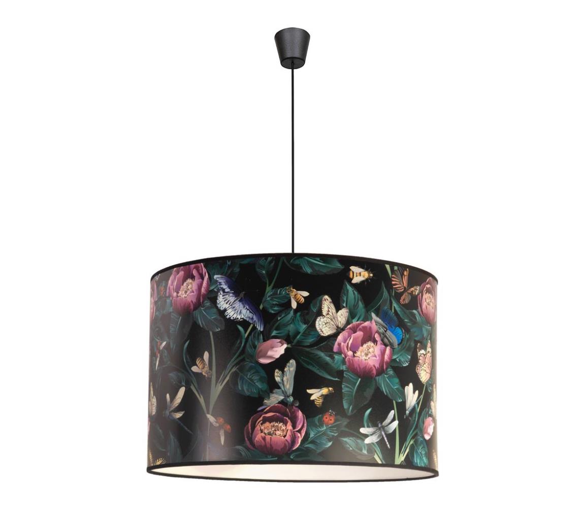 Lustră pe cablu PRINT L 1xE27/40W/230V trandafir