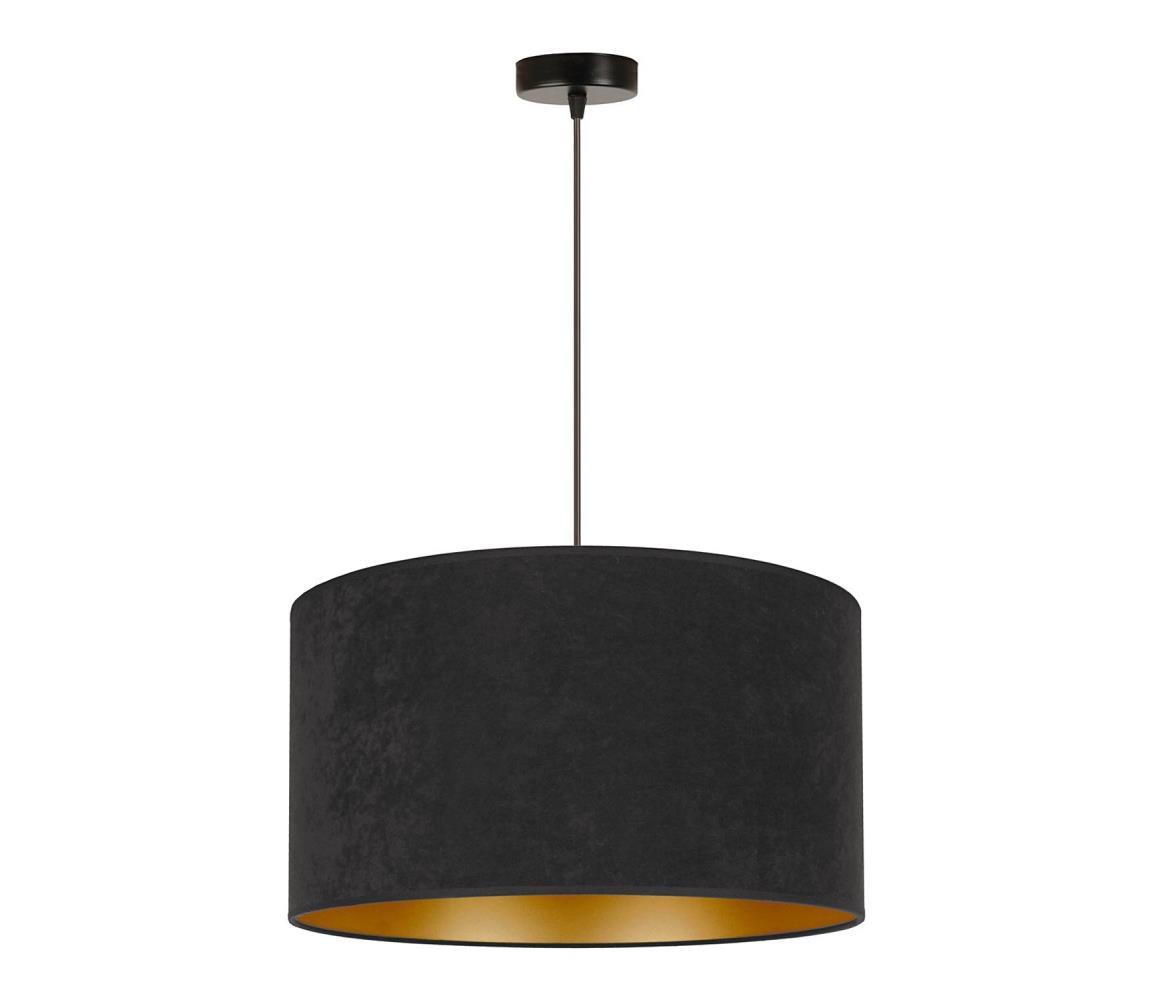 Lustră pe cablu ROLLER 1xE27/15W/230V neagră/aurie