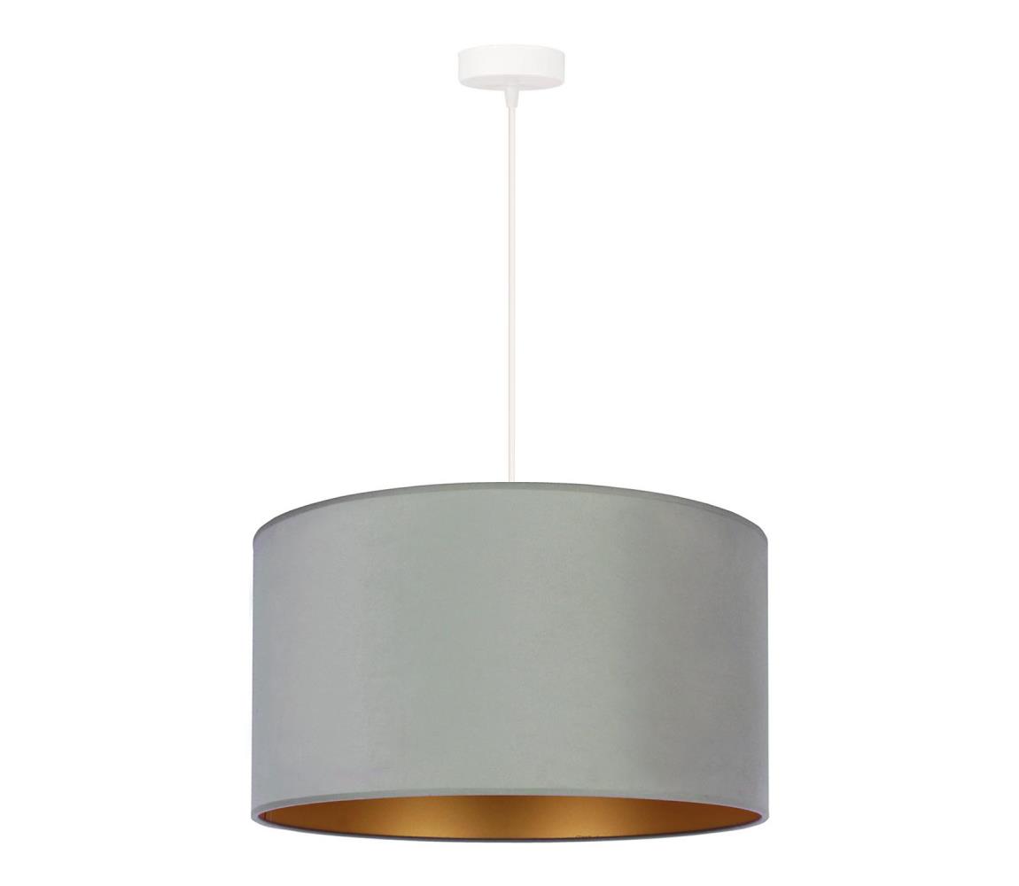 Lustră pe cablu ROLLER 1xE27/15W/230V verde deschis/aurie