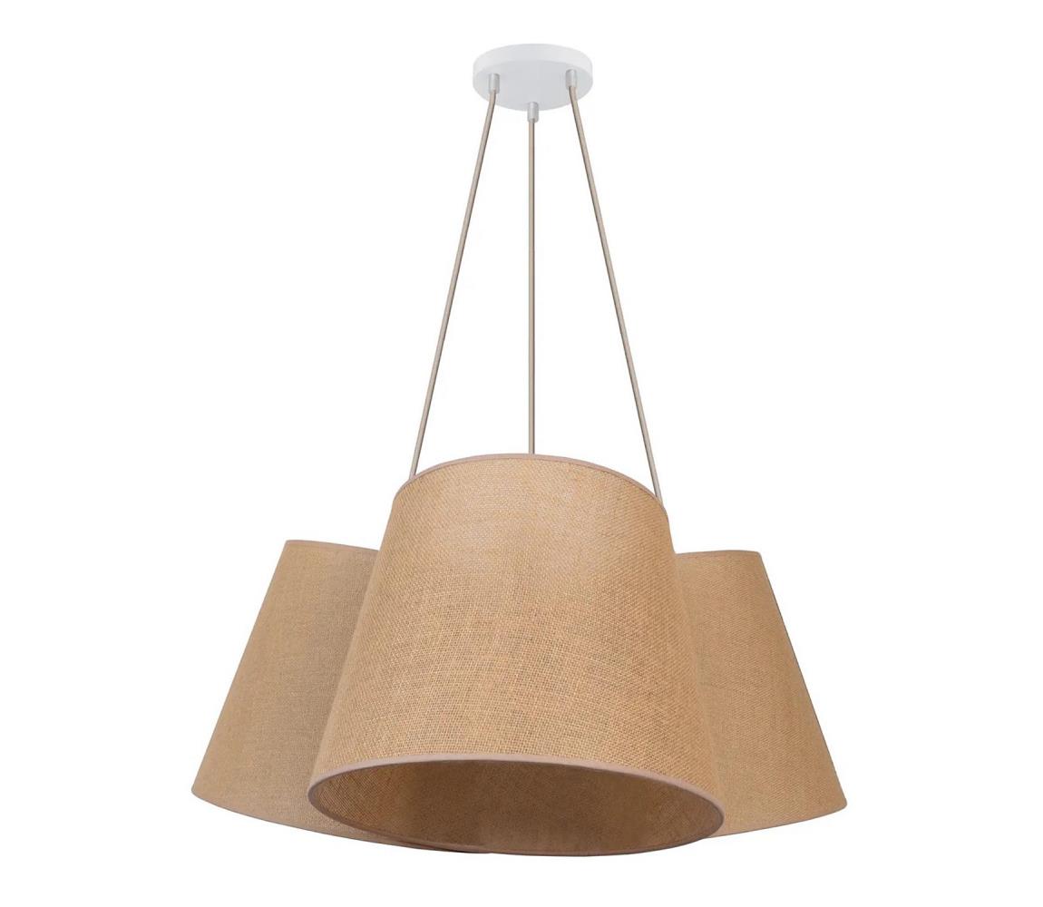 Lustră pe cablu ROSSA 3xE27/15W/230V maro