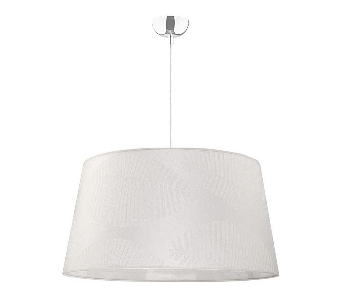 Lustră pe cablu TENOR 1xE27/40W/230V 60 cm albă/frunze