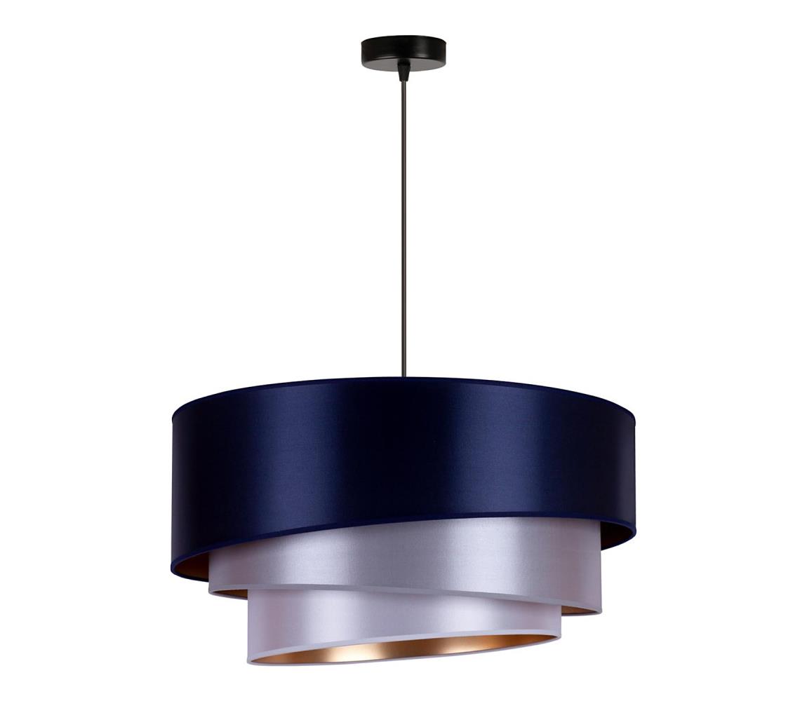 Lustră pe cablu TRIO 1xE27/15W/230V d. 45 cm albastră/argintie/cupru