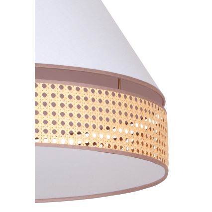 Duolla - Plafonieră AVIGNON 1xE27/15W/230V d. 50 cm albă/ratan