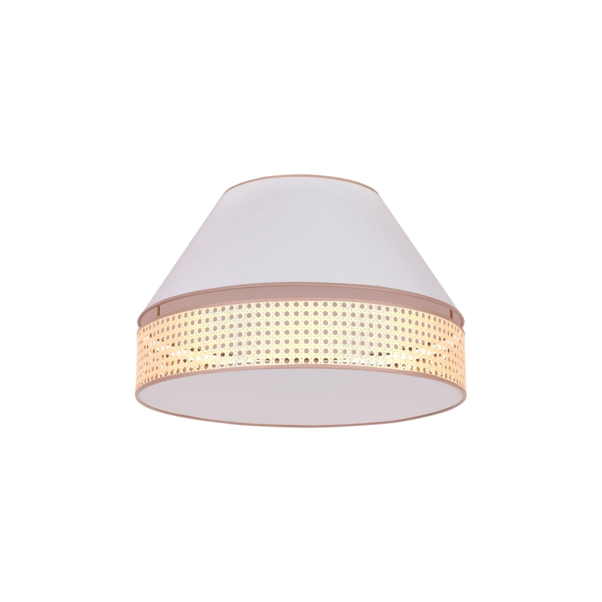Duolla - Plafonieră AVIGNON 1xE27/15W/230V d. 50 cm albă/ratan