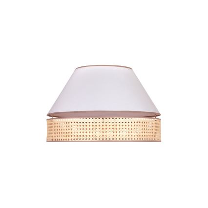 Duolla - Plafonieră AVIGNON 1xE27/15W/230V d. 50 cm albă/ratan