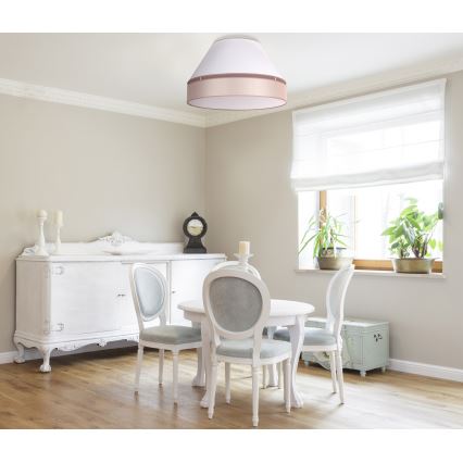 Duolla - Plafonieră AVIGNON 3xE27/15W/230V d. 60 cm albă/bej