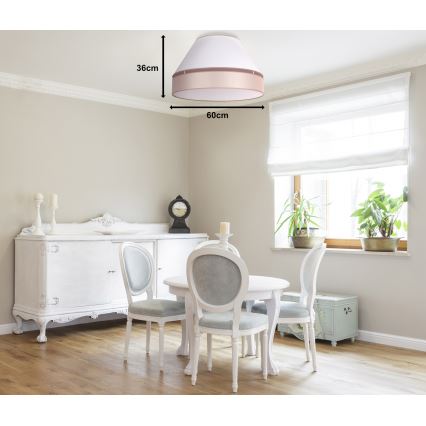 Duolla - Plafonieră AVIGNON 3xE27/15W/230V d. 60 cm albă/bej